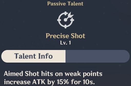 Precise Shot Passive Talent