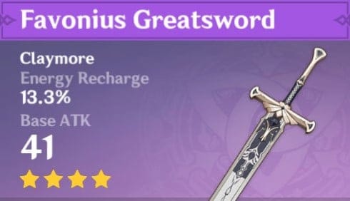 4Star Favonious Greatsword