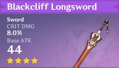 4Star Blackcliff Longsword