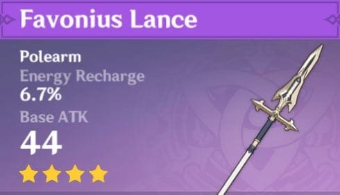 Genshin, Favonius Lance - Good For Whom?