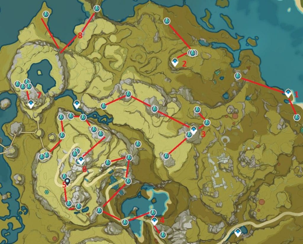 Crystal Chunk Locations and Farming Routes - Genshin DB