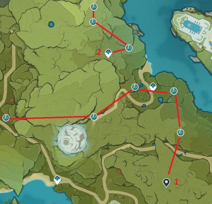 Crystal Chunk Map Wolvendom Farming Route