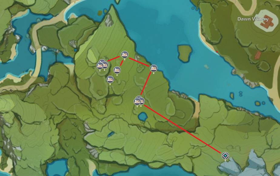 Dandelion Seed Farming Location Map 5 West Of Dawn Winery