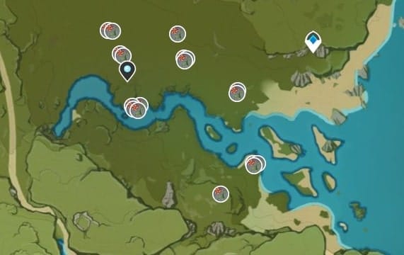 WIndwheel Aster Farming Location Map Windrise