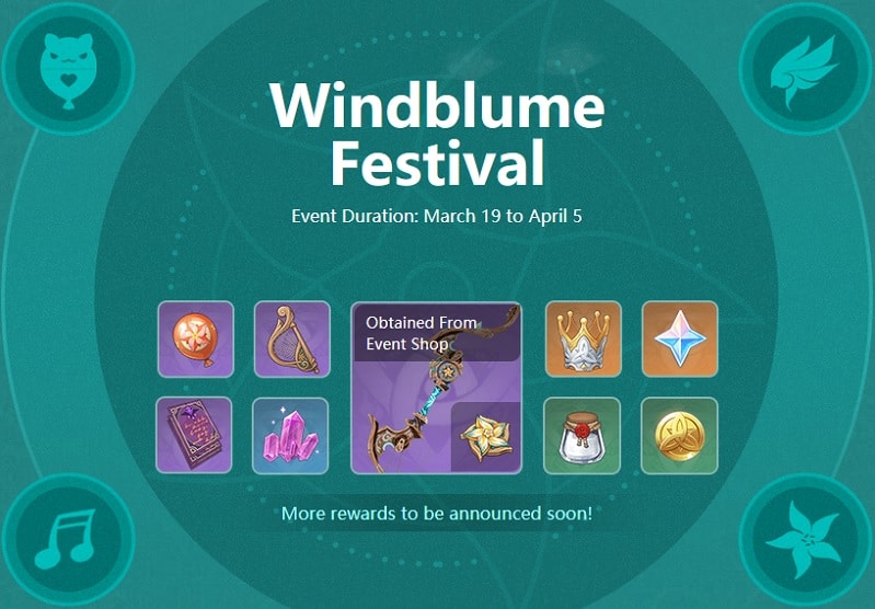 Windblume Festival Rewards