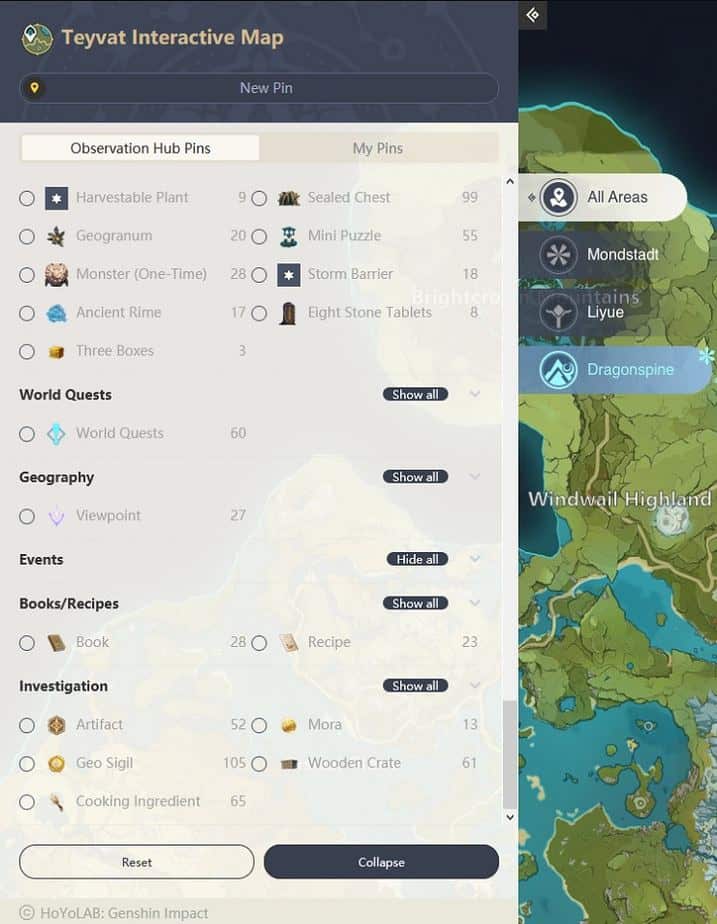 Teyvat Interactive Map - HoYoLAB