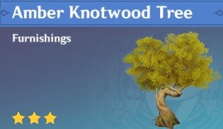 Furnishing Amber Knotwood Tree