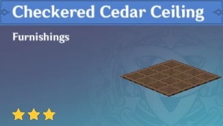 Furnishing Checkered Cedar Ceiling