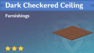 Furnishing Dark Checkered Ceiling