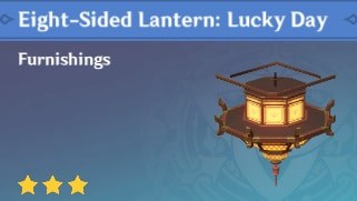 Furnishing Eight-Sided Lantern Lucky Day