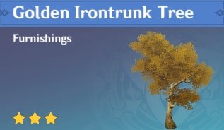 Furnishing Golden Irontrunk Tree