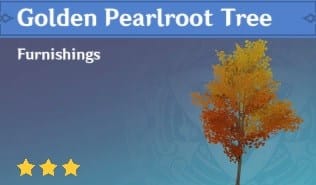 Furnishing Golden Pearlroot Tree