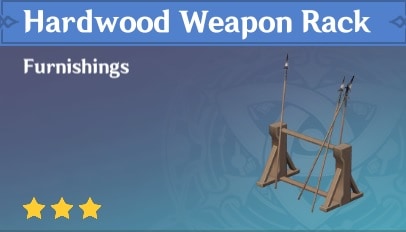 Furnishing Hardwood Weapon Rack