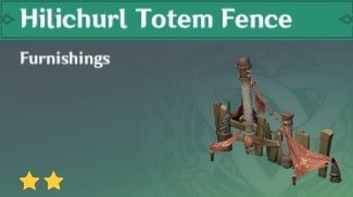 Furnishing Hilichurl Totem Fence