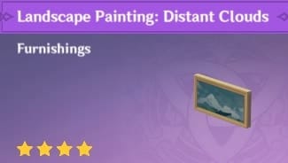 Furnishing Landscape Painting Distant Clouds