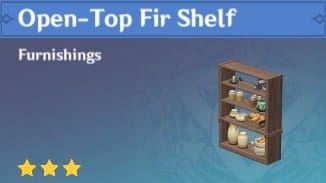 Furnishing Open Top Fir Shelf