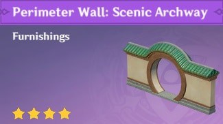 Furnishing Perimeter Wall Scenic Archway