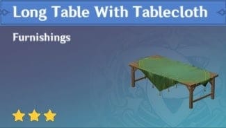 Furnishing Qingce Long Table With Tablecloth