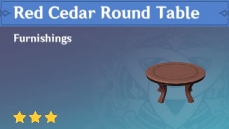 Furnishing Red Cedar Round Table