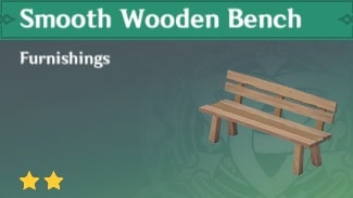 Furnishing Smooth Wooden Bench
