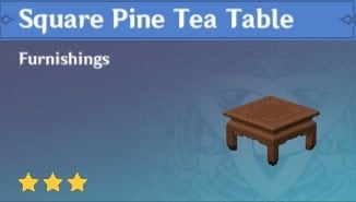 Furnishing Square Pine Tea Table