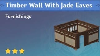 Timber Wall With Jade Eaves