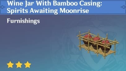 Furnishing Wine Jar With Bamboo Casing Spirits Awaiting Moonrise