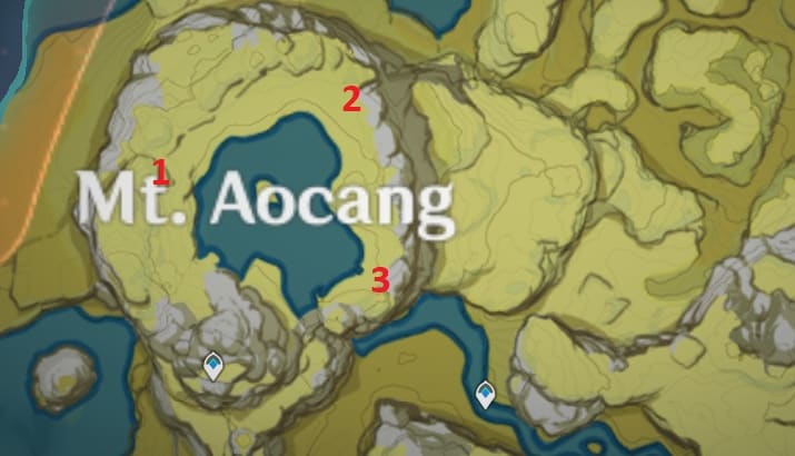 3 Recipe Location In Mt Aocang During Custodian Of Clouds Quest