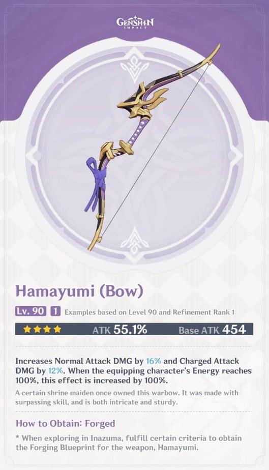 How to get hamayumi bow genshin impact
