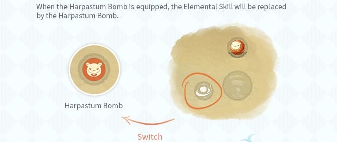 Harpastum Bomb Gadget Will Replace Elemental Skill Button
