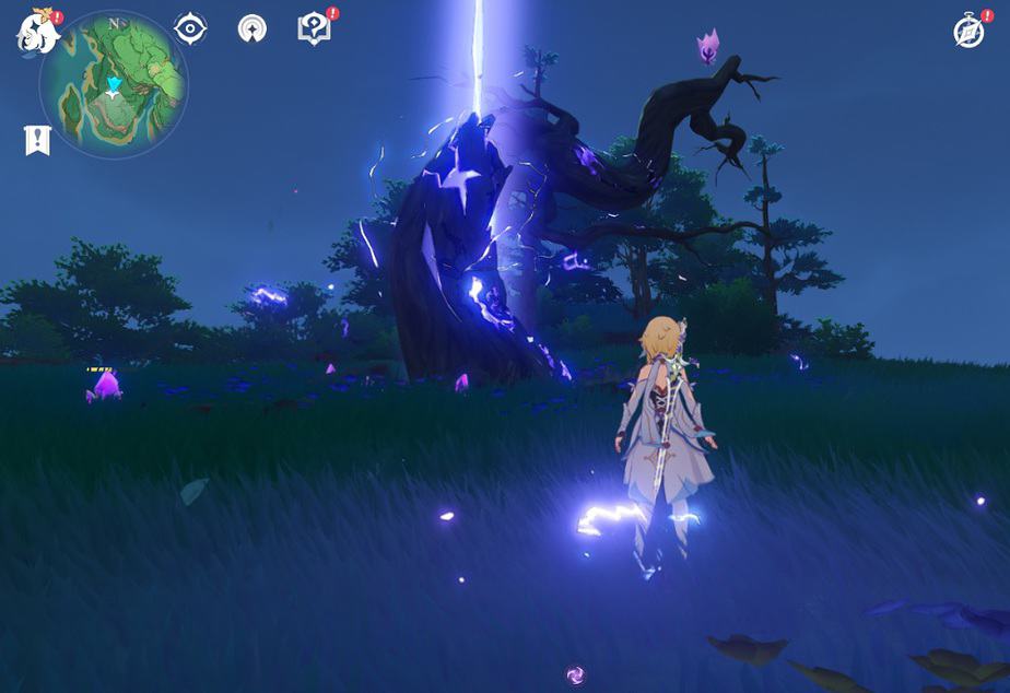 56 Electroculus Floating Above Lightning Infused Tree In Game