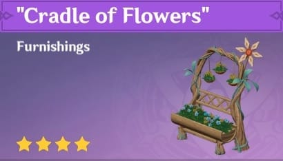 Furnishing Cradle Of Flowers