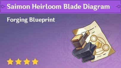 Saimon Heirloom Blade Diagram, Amenoma Kageuchi Blueprint