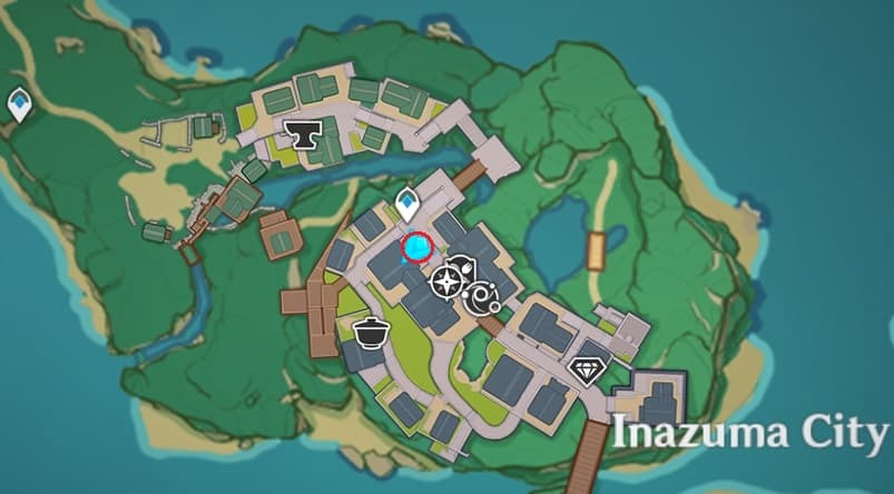 Aoi Location In Inazuma City