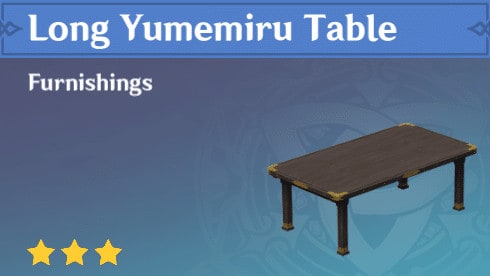 Furnishing Long Yumemiru Table