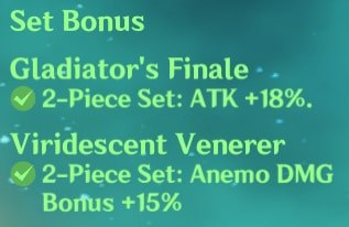 2 Gladiator's Finale + 2 Viridescent Venerer Set Bonus