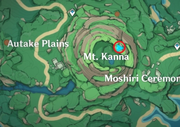 16 Tsurumi Electroculus in a big tree stump middle of Mountain map