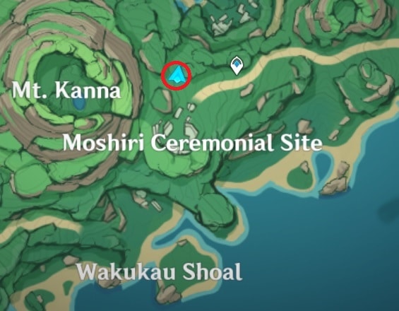 4 Tsurumi Electroculus near teleport waypoint before ceremonial site map