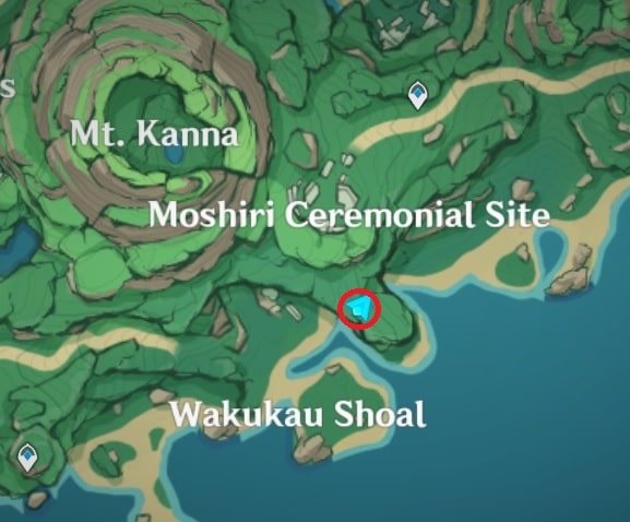 6 Tsurumi Electroculus floating in a space below ceremonial altar map