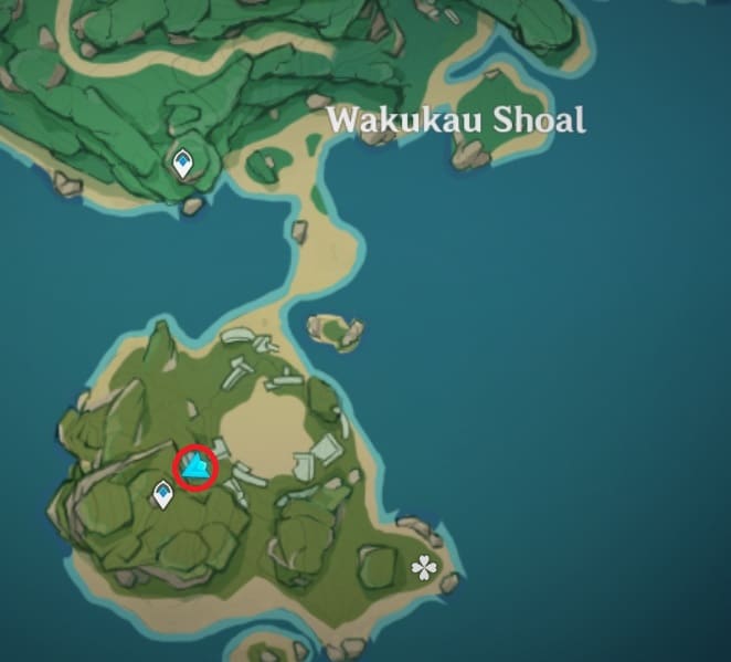 7 Tsurumi Electroculus in the ruin south of Tsurumi Island map