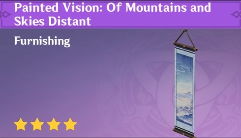 Furnishing Painted Vision Of Mountains and Skies Distant