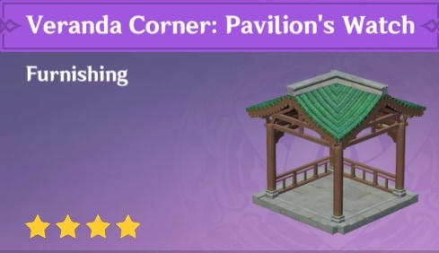Furnishing Veranda Corner Pavilion's Watch