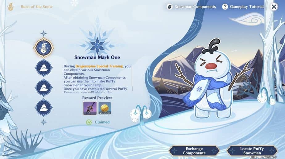 Cinnabar Spinde Obtainable from Born of the Snow event