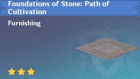 Furnishing Foundation of Stone Path of Cultivation
