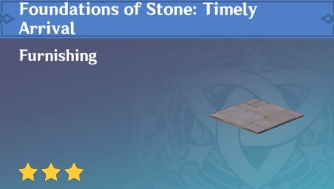 Furnishing Foundations of Stone Timely Arrival