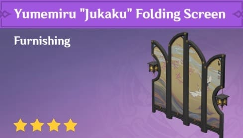 Furnishing Yumemiru Jukaku Folding Screen