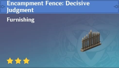 Encampment Fence Decisive Judgement