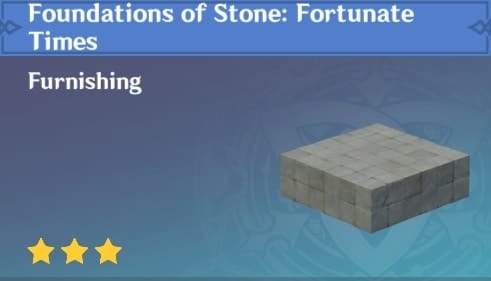 Foundations of Stone Fortunate Times