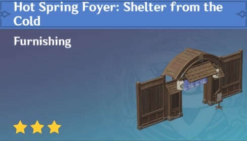 Hot Spring Foyer Shelter from the Cold