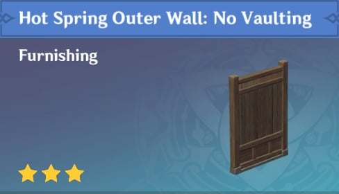 Hot Spring Outer Wall No Vaulting